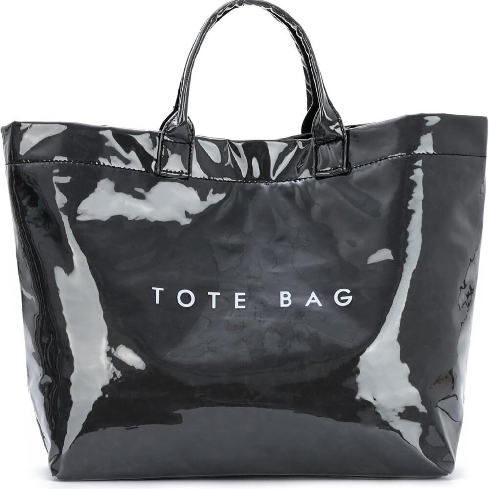 Pvc Tote Bag Waterproof 21l With Paper Lining 2 Inner Pockets Zipper